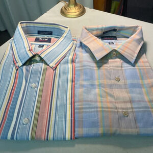 NWT (2) Arrow sportswear stripe XL men’s short sleeve shirt